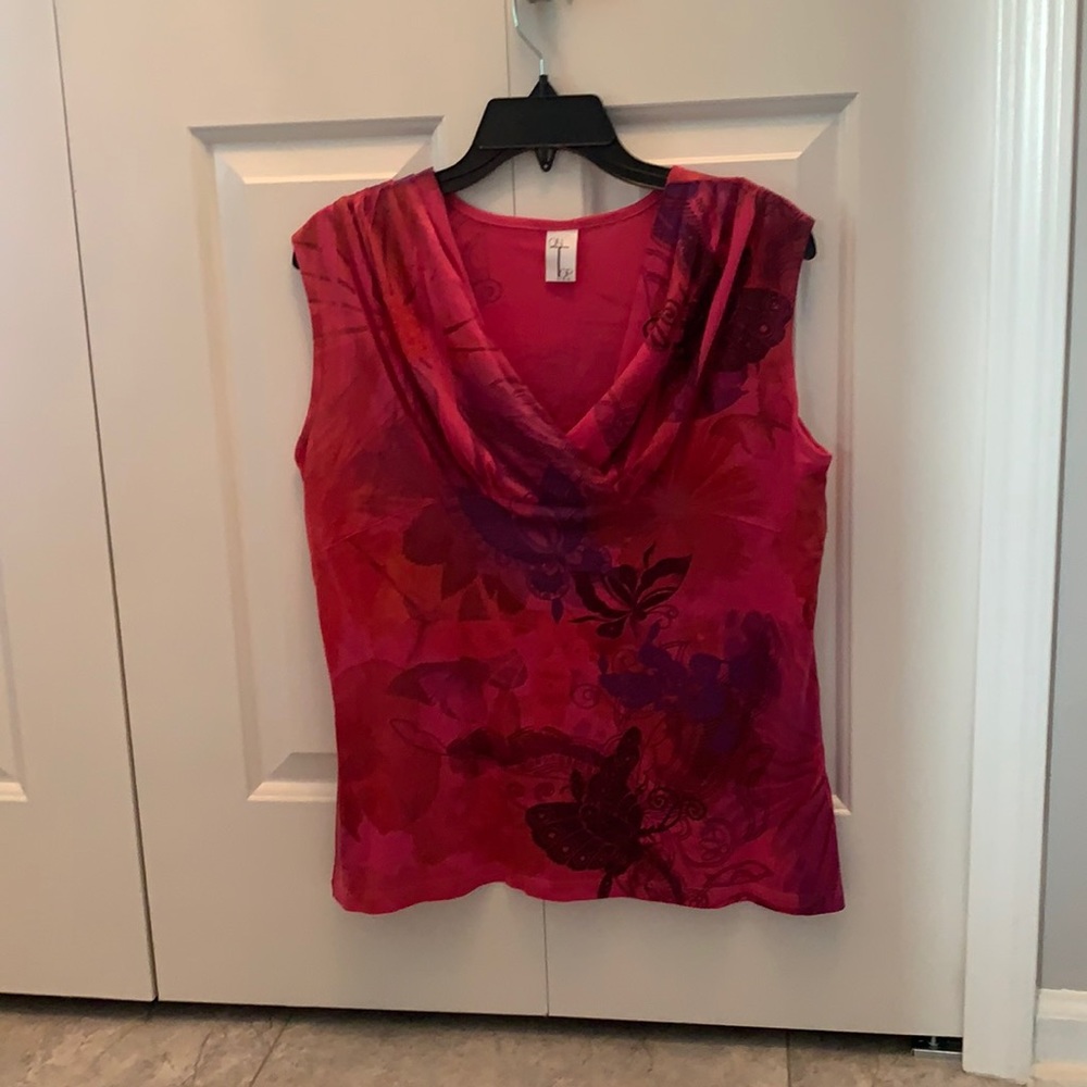 On Top pink sleeveless blouse